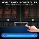 Back Bar Cooler with LED Lighting and Glass Doors