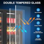 Back Bar Cooler with LED Lighting and Glass Doors