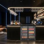 Back Bar Cooler with LED Lighting and Glass Doors