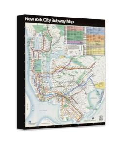 New York City Subway Map 1979 18x24 Stretched Canvas Poster – Ready to Hang Vintage NYC Transit Wall Art, Historical New York Map Reproduction, Retro Home Office or Study Décor for Travel Enthusiasts