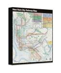 New York City Subway Map 1979 18x24 Stretched Canvas Poster – Ready to Hang Vintage NYC Transit Wall Art, Historical New York Map Reproduction, Retro Home Office or Study Décor for Travel Enthusiasts
