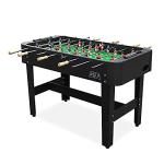 KICK Conquest 48" Foosball Table (Black) – Compact Indoor Foos Ball Table for Adults & Kids – 2 Foosballs, Chrome Rods, Sliding Score Keeper, Counterbalanced Men