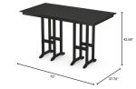 Trex Outdoor Furniture™ Monterey Bay 37" x 72" Bar Table in Charcoal Black