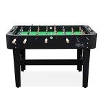 KICK Conquest 48" Foosball Table (Black) – Compact Indoor Foos Ball Table for Adults & Kids – 2 Foosballs, Chrome Rods, Sliding Score Keeper, Counterbalanced Men