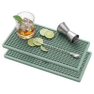 2 Pack Green Bar Mats for Home and Camping