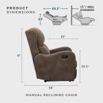 Brown Manual Recliner Chair for Home Theater