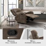 Brown Manual Recliner Chair for Home Theater