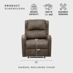 Brown Manual Recliner Chair for Home Theater