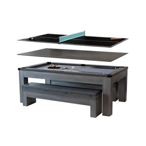 Rocky Mountain Nights 7ft Pool Table with Benches