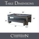 Rocky Mountain Nights 7ft Pool Table with Benches