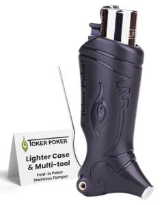 Toker Poker Black Lighter Case and Tool