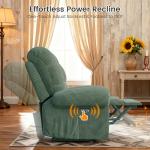 Cozy Green Power Recliner Chair for Small Spaces