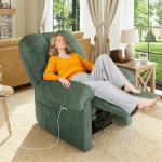 Cozy Green Power Recliner Chair for Small Spaces