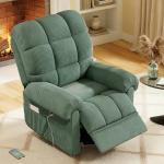 Cozy Green Power Recliner Chair for Small Spaces