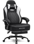 GTPLAYER Big and Tall Gaming Chair Breathable Fabric Computer Chair with Strong Lumbar Support, Comfortable Office Chairs with Pocket Spring Cushion, High Back Ergonomic Desk Chairs with Footrest