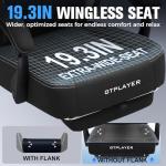 GTPLAYER Big and Tall Gaming Chair Breathable Fabric Computer Chair with Strong Lumbar Support, Comfortable Office Chairs with Pocket Spring Cushion, High Back Ergonomic Desk Chairs with Footrest