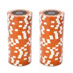 Brybelly Eclipse Poker Chips Heavyweight 14-gram Clay Composite - Pack of 50 ($0.50 Orange)