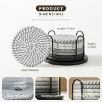 Lazebox Absorbent Coasters Set with Holder