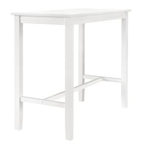 42 Inch Tall White Pub Table for Man Cave