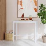 42 Inch Tall White Pub Table for Man Cave