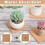 12 PCS Square Cork Coasters, Absorbent Square Coasters, Cork Coaster for Drinks, 4x4 Inch Drink Coaster, Heat Resistant Cup Mats for Kitchen Living Room House Home Decor