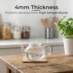 12 PCS Square Cork Coasters, Absorbent Square Coasters, Cork Coaster for Drinks, 4x4 Inch Drink Coaster, Heat Resistant Cup Mats for Kitchen Living Room House Home Decor