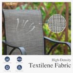 Sophia & William Outdoor Bar Set, Patio Bar Table and Chairs Set, Bar Height Patio Set - 6 x Swivel Bar Chairs(Grey), 1 x Rectangular Bar Table(Black)