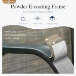 Sophia & William Outdoor Bar Set, Patio Bar Table and Chairs Set, Bar Height Patio Set - 6 x Swivel Bar Chairs(Grey), 1 x Rectangular Bar Table(Black)