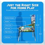 Wonderland Amusements Alice Goes to Wonderland Pinball Machine with LED Lighting