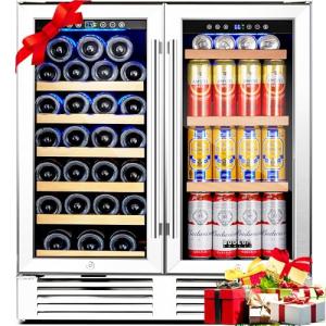 30 Inch Under Counter Beverage Cooler with Glass Doors