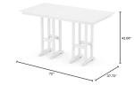 Trex Outdoor Furniture™ Monterey Bay 37" x 72" Bar Table in Classic White