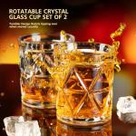 Ocean ice Whiskey Glasses, Bourbon Glass 9.5 oz, Whiskey Glasses Set of 2, Old Fashioned Glasses, Whisky Glass Sets, Rocks Glasses for Bourbon, Scotch, Cognac, Cocktails, Dishwasher Safe Christmas