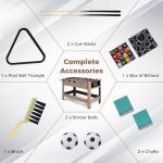 Goplus 2-in-1 Swivel Multi Game Table, 48” Combo Game Table with Foosball & Pool for Adults, Indoor Outdoor Combination Arcade Table for Home Game Room Party (49" x 24" x 35")