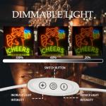 Zontruxe Raccoon Beer Neon Sign, Fun Animal LED Light for Bar Wall Decor, Dimmable Neon Sign for Man Cave, Bedroom, Game Room, or Home Bar, 15 x 13 inch