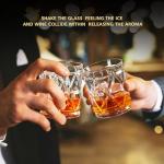 Ocean ice Whiskey Glasses, Bourbon Glass 9.5 oz, Whiskey Glasses Set of 2, Old Fashioned Glasses, Whisky Glass Sets, Rocks Glasses for Bourbon, Scotch, Cognac, Cocktails, Dishwasher Safe Christmas