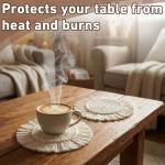 Set of 2 Absorbent Boho Drink Coasters