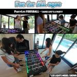PartyLife 48" Foosball Table w/LED Lights & Folding Steel Legs | Minimal Assembly, Smooth Surface, Very Sturdy - Perfect for Kids and Adults, Game Rooms & Home Arcade!