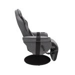 Gaming Recliner with Footrest and Cupholder - Gray