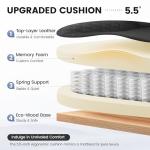 BestGlory Office Desk Chair, Big and Tall Leather Gaming Chair with Footrest, Wide Ergonomic Comfy Executive High-Back Reclining Computer Chairs, Swivel Rolling Wheels and Padded Lumbar Support, Black