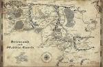Beleriand and Middle Earth Silmarillion Map - Fantasy Poster Print (11x17 inches)