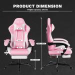 Ergonomic Video Gamer Chairs Gaming Computer Chairs Gamer Chairs for Adults Massage Lumbar Support Swivel Height Adjustable Headrest Backrest