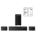ULTIMEA 5.1 Sound Bar, 410W Dolby Atmos Surround Sound System for TV, 3D Sound Bars for Smart TV w/Subwoofer, Adjustable Surround & Bass, Home Audio w/APP Control, Poseidon D60(New 2025 Version)
