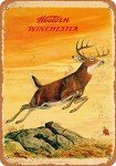 Vintage 1958 Deer Metal Tin Sign for Man Cave