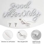 JFLLamp Good Vibes Only Neon Signs for Wall Decor Neon Lights Led Signs Suitable for Living Beer Bar Game Room Hotel Birthday Party Restaurant Christmas Unique Gift for Lover, 16.5 * 10 Inch(Blue)