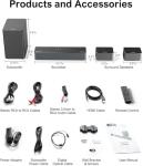 ULTIMEA 5.1 Sound Bar, 410W Dolby Atmos Surround Sound System for TV, 3D Sound Bars for Smart TV w/Subwoofer, Adjustable Surround & Bass, Home Audio w/APP Control, Poseidon D60(New 2025 Version)