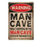 Man Cave Sign Bar Signs for Home Bar Man Cave Decor for Men Funny Metal Garage Signs Wall Art for Home Door Metal Tin Sign Vintage Gifts 8x12 Inch