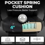 N-GEN GAMING Video Gaming Chair Big and Tall Office Computer Desk Chairs with Ergonomic Lumbar Support High Back Recliner and Footrest for Adults (Black)