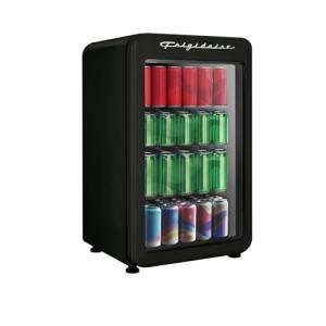 Frigidaire Retro Compact Refrigerator with Glass Door, 3.2 cu ft Countertop Fridge, Rounded Corners, Premium, for Office, Bedroom, Dorm Room, Cabin