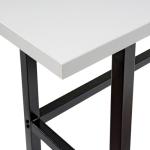 Global Industrial Standing Height Table with 12 AC Power Outlets, 96" L x 36" W x 42" H, Gray Laminate Top, Black Steel Frame, Standing Rectangular Bar Table