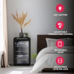 Frigidaire Retro Compact Refrigerator with Glass Door, 3.2 cu ft Countertop Fridge, Rounded Corners, Premium, for Office, Bedroom, Dorm Room, Cabin